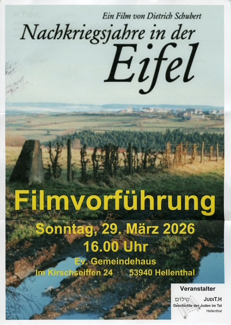 Plakat des Films mit Informationen zu Zeit und Ort der Filmvorführung